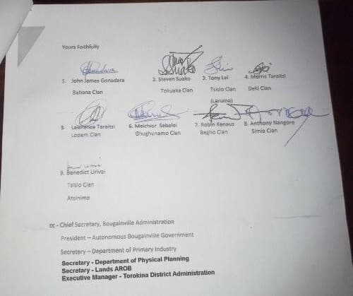 Torokina oil palm disputed by Bougainville landowners