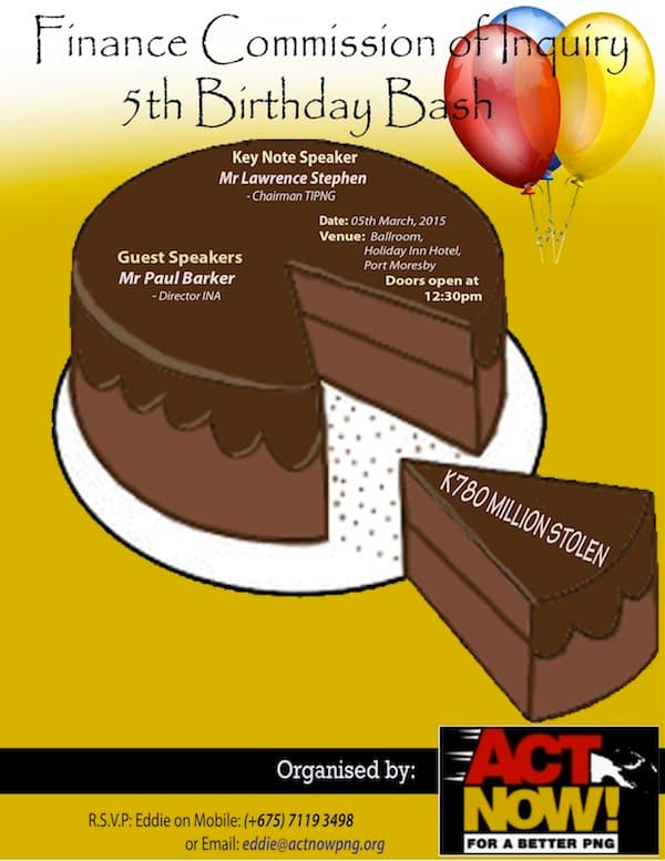 Finance Department Commission of Inquiry Birthday Bash